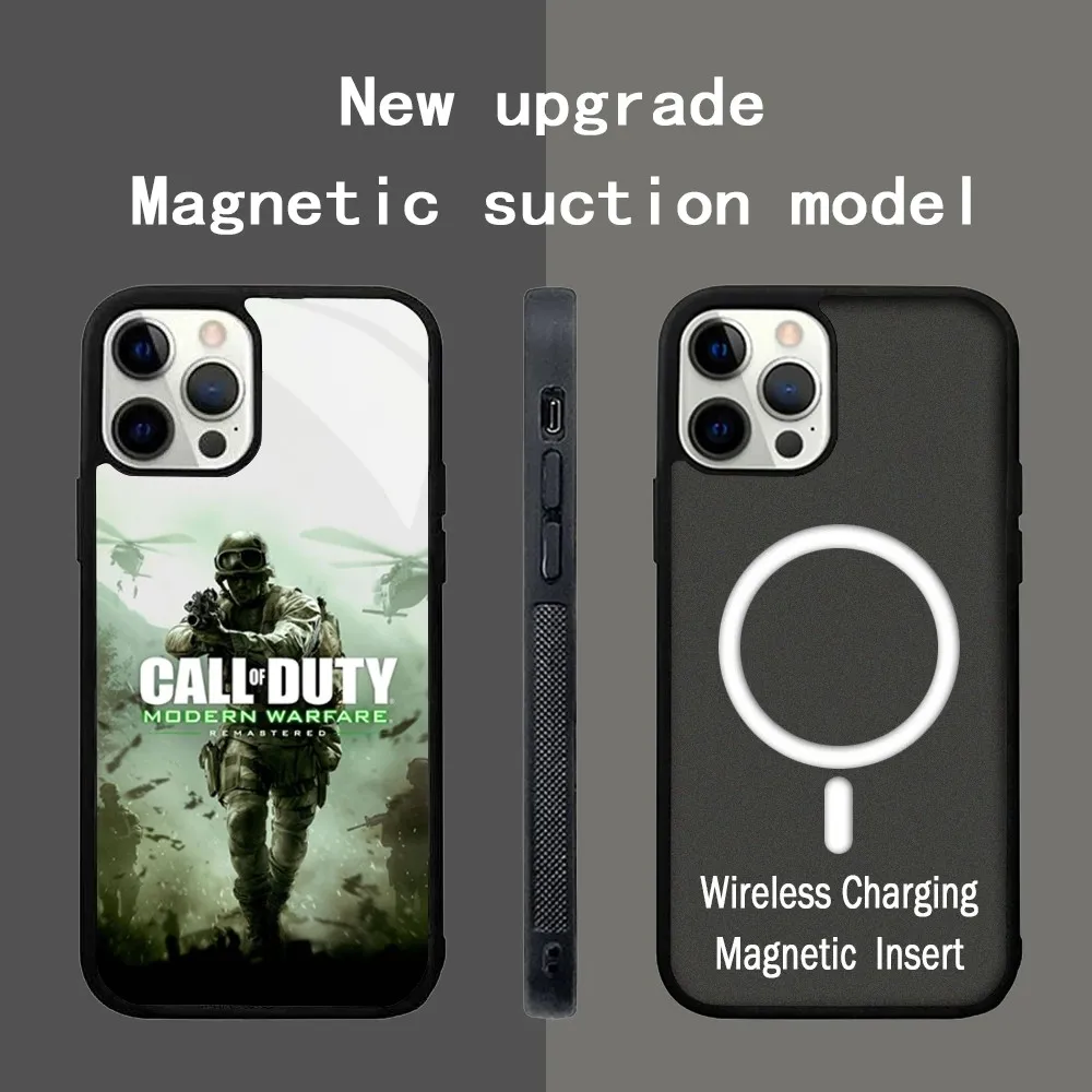 C-call Of D-duty Game Phone Case For IPhone 15 14 13 16 Pro Max 11 12 Mini Alex Mirror Magsafe Wireless Charging Cover