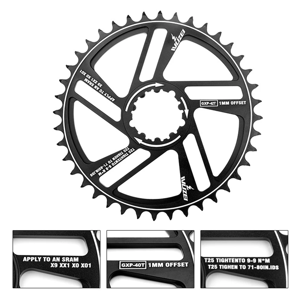 Звездочка для горного велосипеда смещенная цепь 1 мм 30T/32T/34T/36T/38T/40T/42T Аксессуары