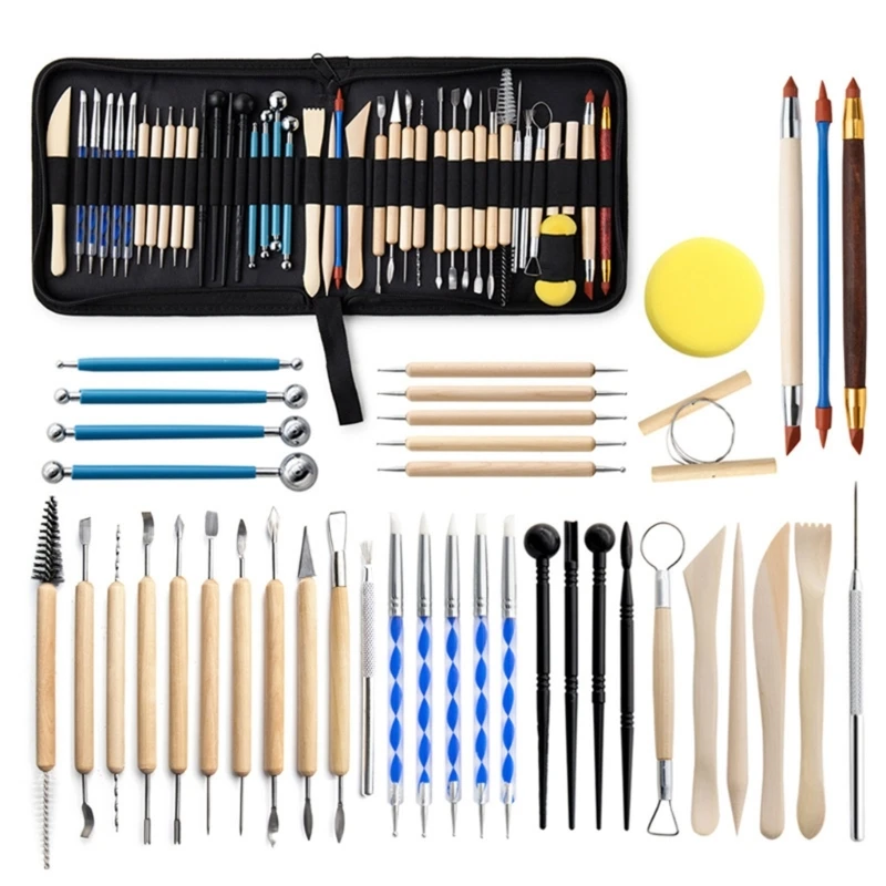 

H55A 41 шт./набор, инструменты для работы с гончарной глиной, аксессуары для изготовления керамической глины