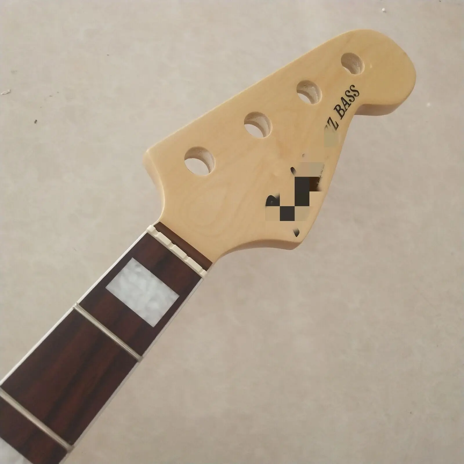 Enlarge Replace Jazz bass guitar neck parts 20fret 34inch Rosewood Fretboard Block Inlay