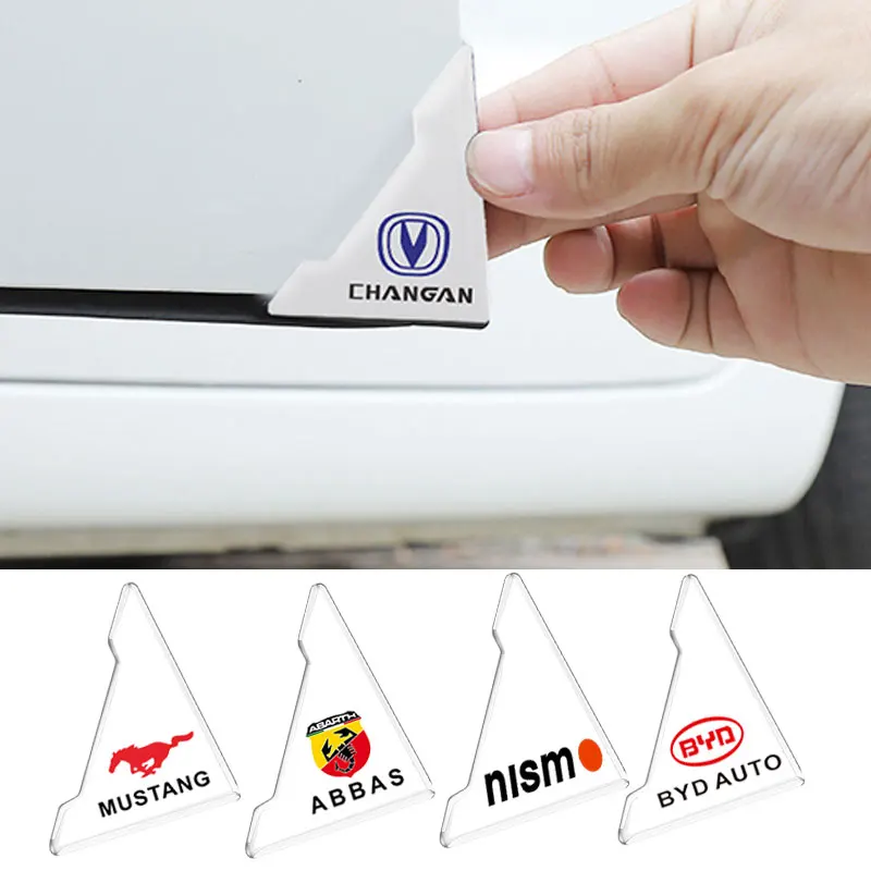 

Car Shape Transparent Door Foot Sticker for Mustang 2005 2006 2007 2008 2009 2013 2015 Pickguard GT5.0 SPECA Logo Accessories