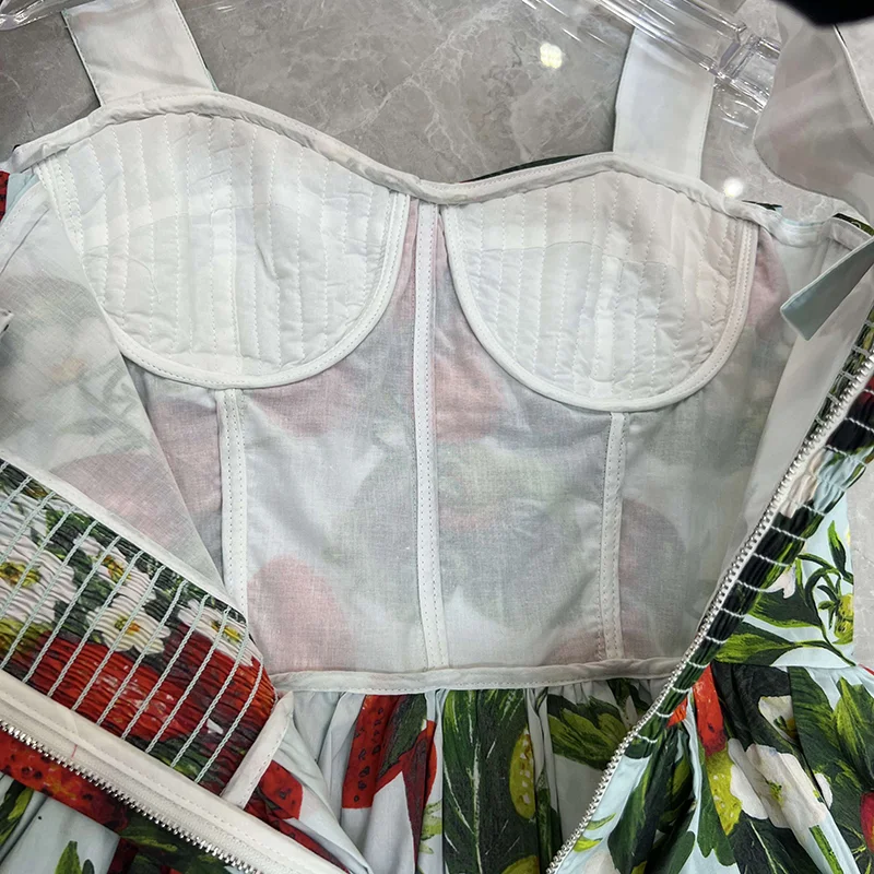 2023 Модные Дизайнерские летние хлопковые женские платья на бретельках с