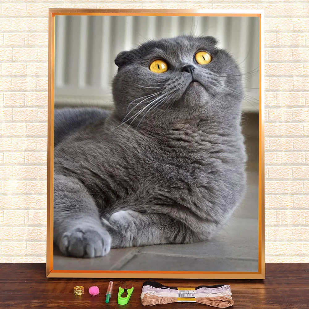 Набор для вышивки крестиком 11 карат с изображением животных и котов - купить по