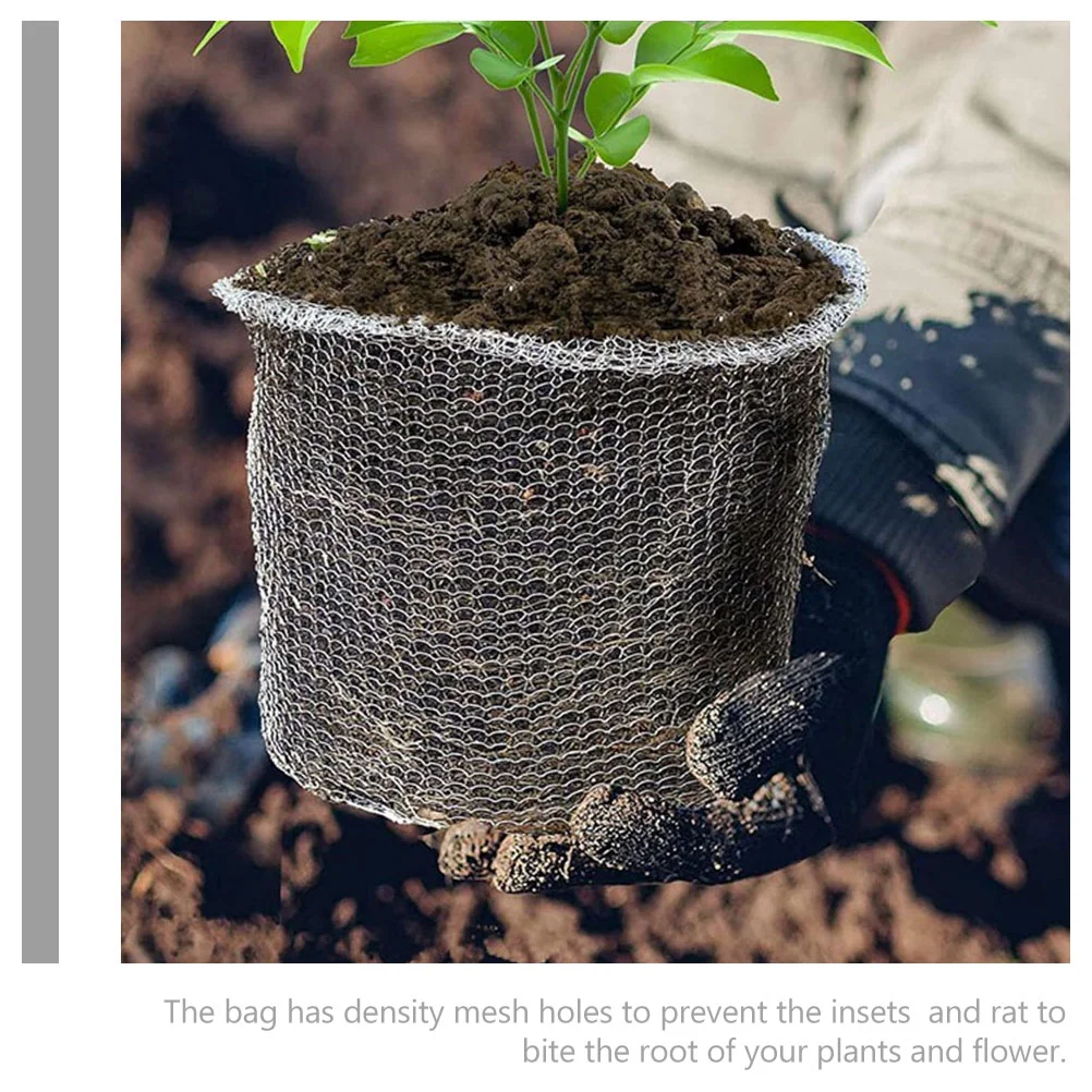 6 шт. корзина для защиты корней растений сумки садовой сетки садовые аксессуары