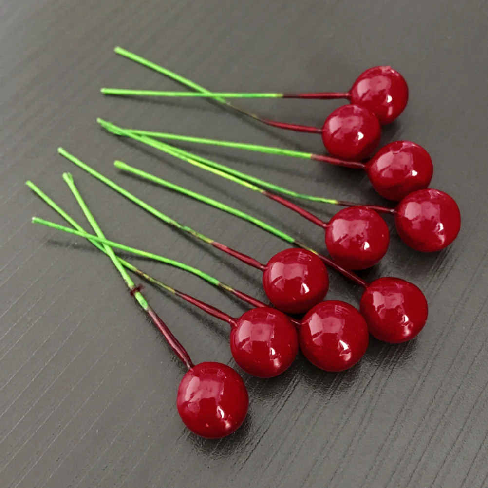 

Berry Artificial Redholly Christmas Fake Simulation Decoration Lifelike Fruit Pick Berries Decor Branches Stems