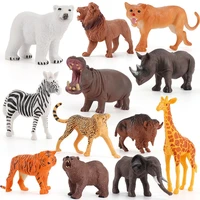 children animal simulation wild zoo figurine ornaments toys model
