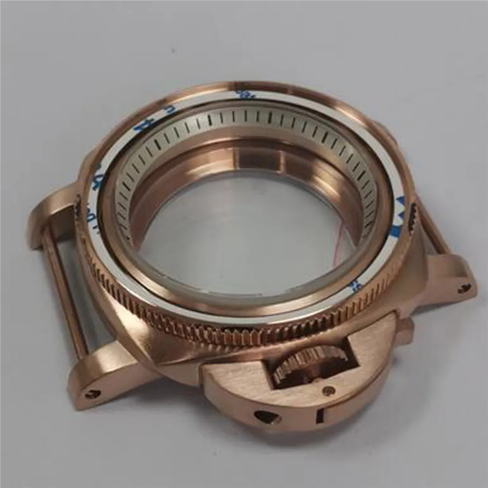 

Rose Gold Case 42mm PVD Electroplating Watch Case Bezel White Inner Ring 316L Stainless Steel Case for NH35/NH36/4R/7S Movement