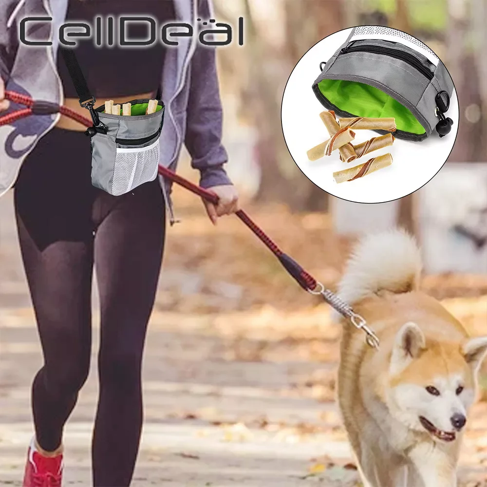 

2022JMT Dog Training Bag Portable Treat Pouch With Adjustable Shoulder Strap And Waist Belt Dogs Outdoor Training Snack Bag Pets