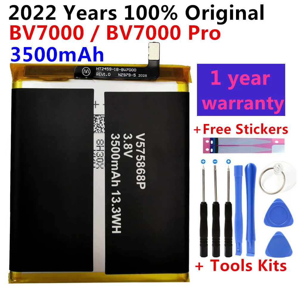 100 original for blackview a7 a8 a60 r6 e7 e7s a8 max a20 bv4000 bv5000 bv6000 bv6000s bv7000 bv8000 bv9000 pro phone battery free global shipping
