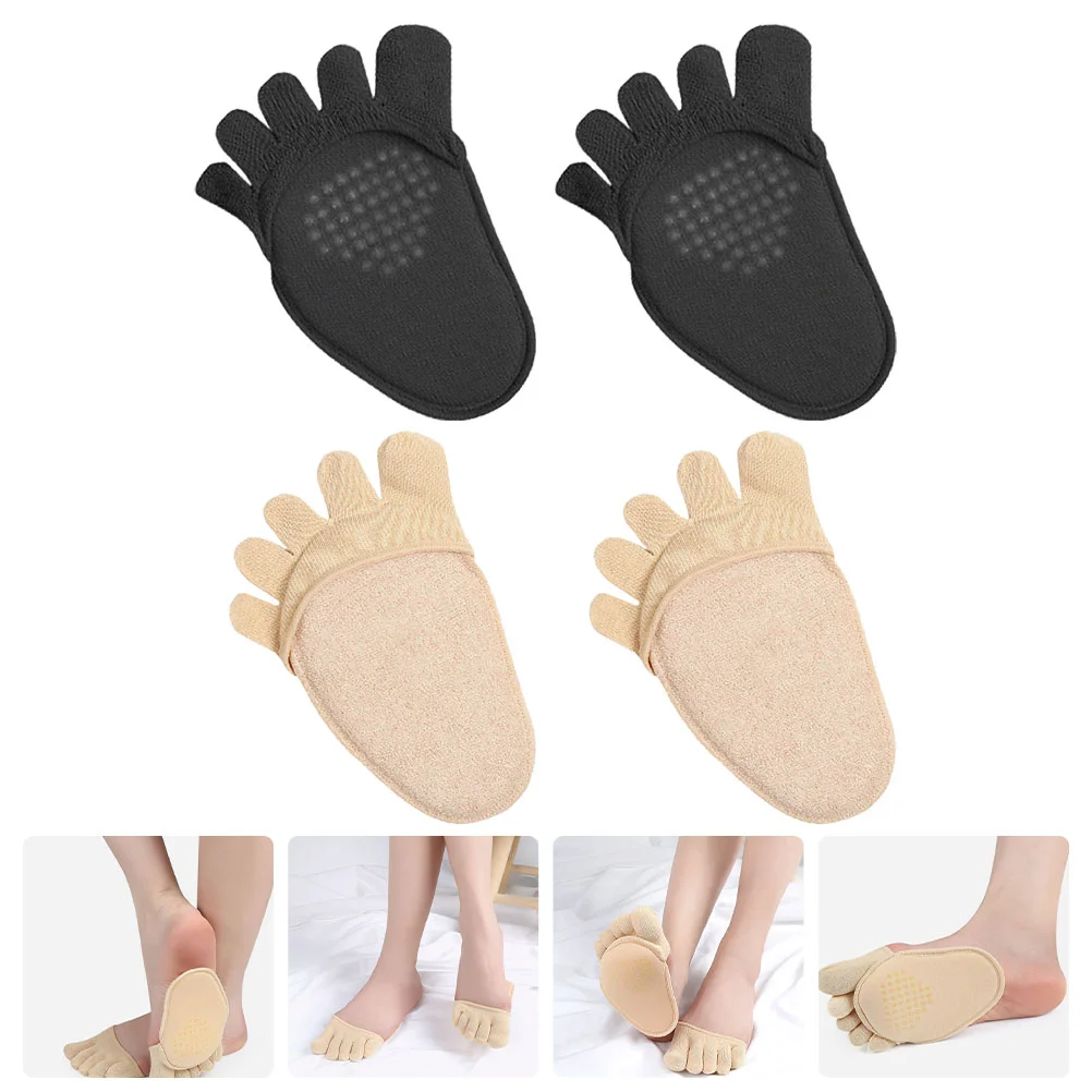 

Socks Toehalfheel Shoe Inserts Pads Topper Antihigh Insoles Forefoot Invisible Cushion Pad Summer Palm Fingernon Skid Cover Foot