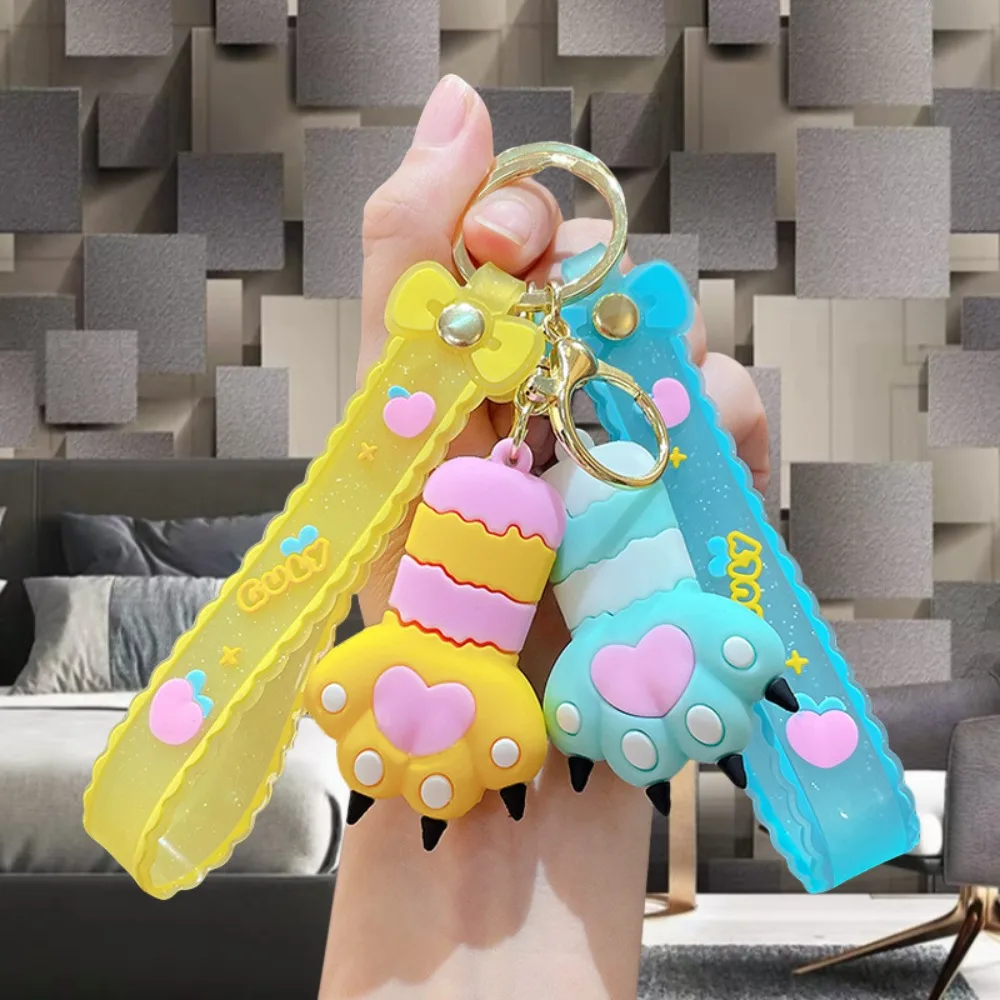 Модный мультяшный кавайный брелок с котом автомобильный для ключей держатель в