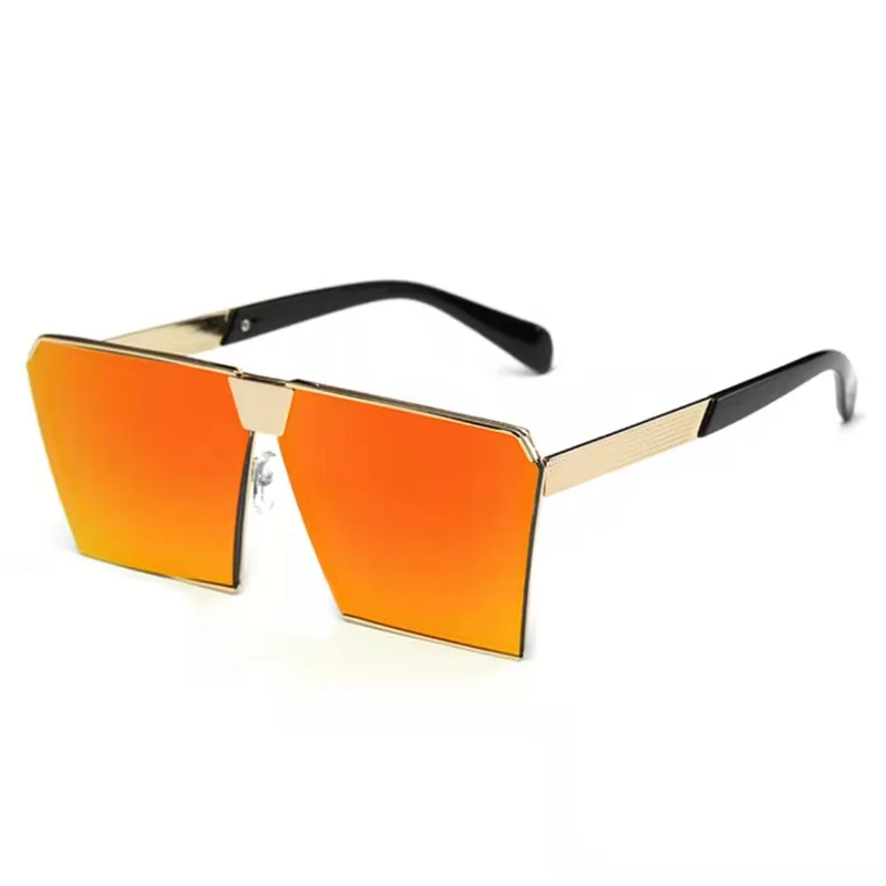 Модные трендовые мужские солнцезащитные очки с большой оправой уличные для