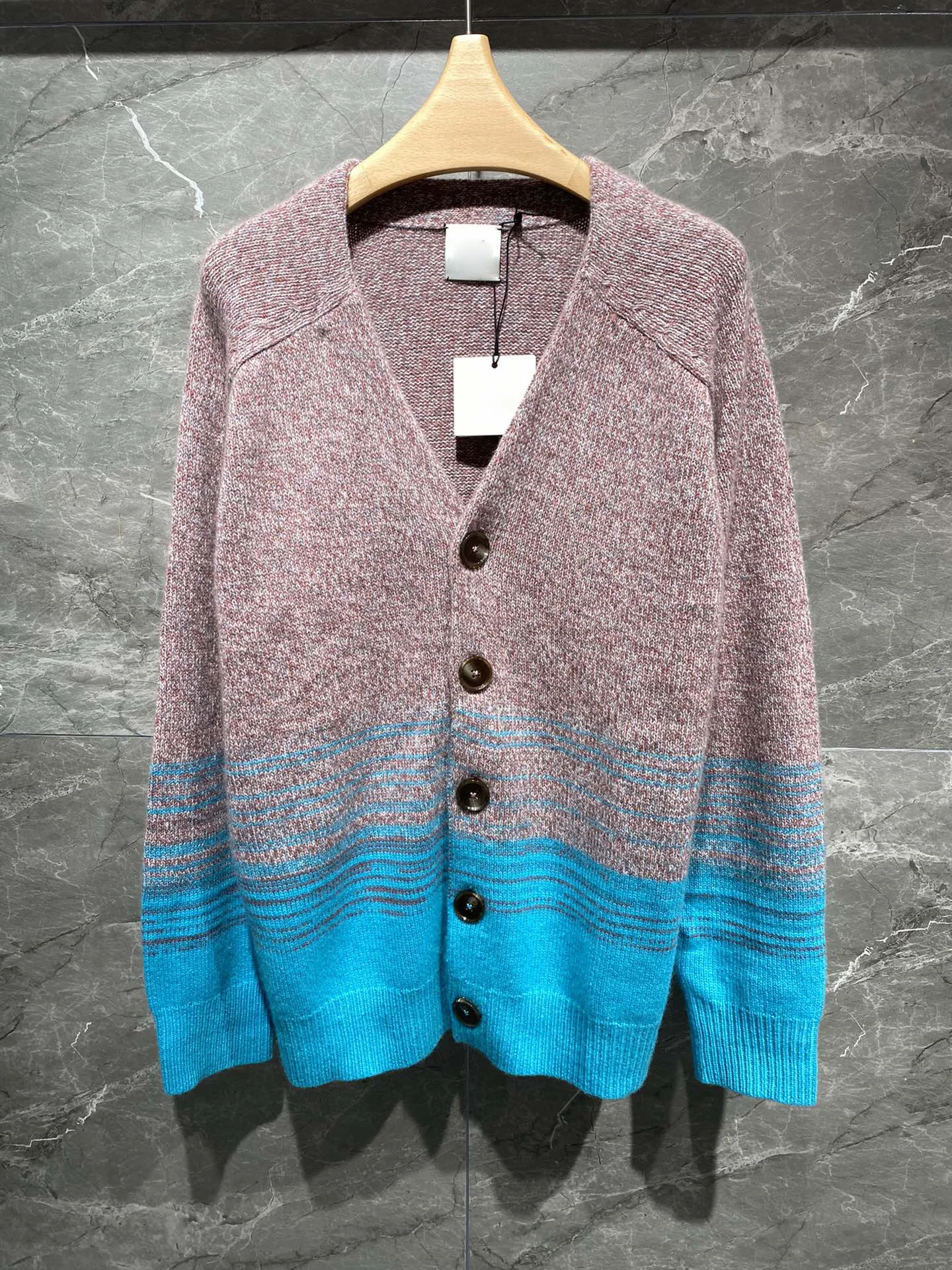 

Женская одежда 2023, мягкий кардиган градиентного цвета на осень и зиму, новинка 10/10