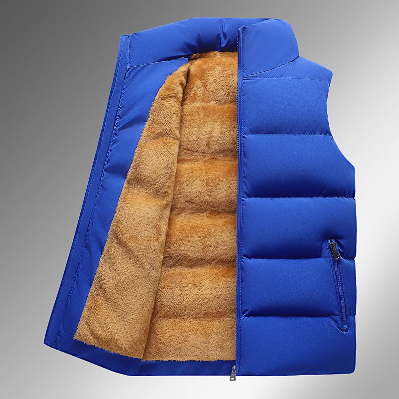 

Men'S Fashion Trend Down Cotton Vest 2022 Korean Autumn And Winter New Plush Thickened Youth Short Clip Versatile Waistcoat Coat