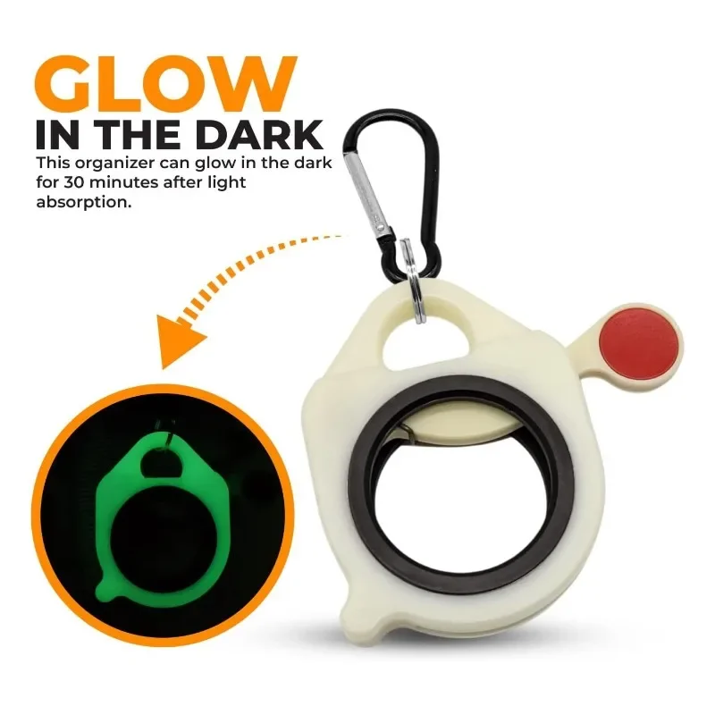 

Fluorescent Cable Tie Organizer New Plastic Portable Storage Cable Tie Holder Stable Cable Tie Storage Tool