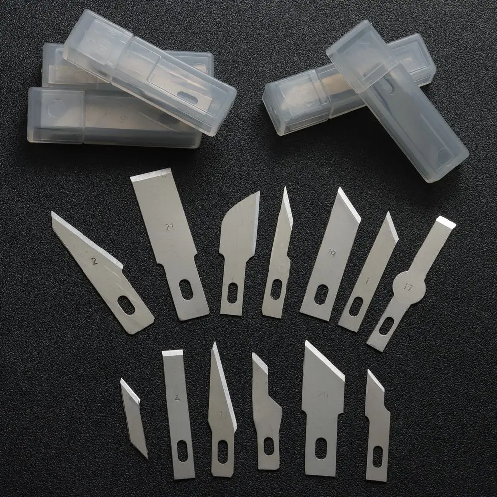 

10Pcs Non-Slip Engraving Knives Metal Scalpel Knife Parts Blades Craft Cutter for Mobile Phone PCB Repair Hand Tools Accessories