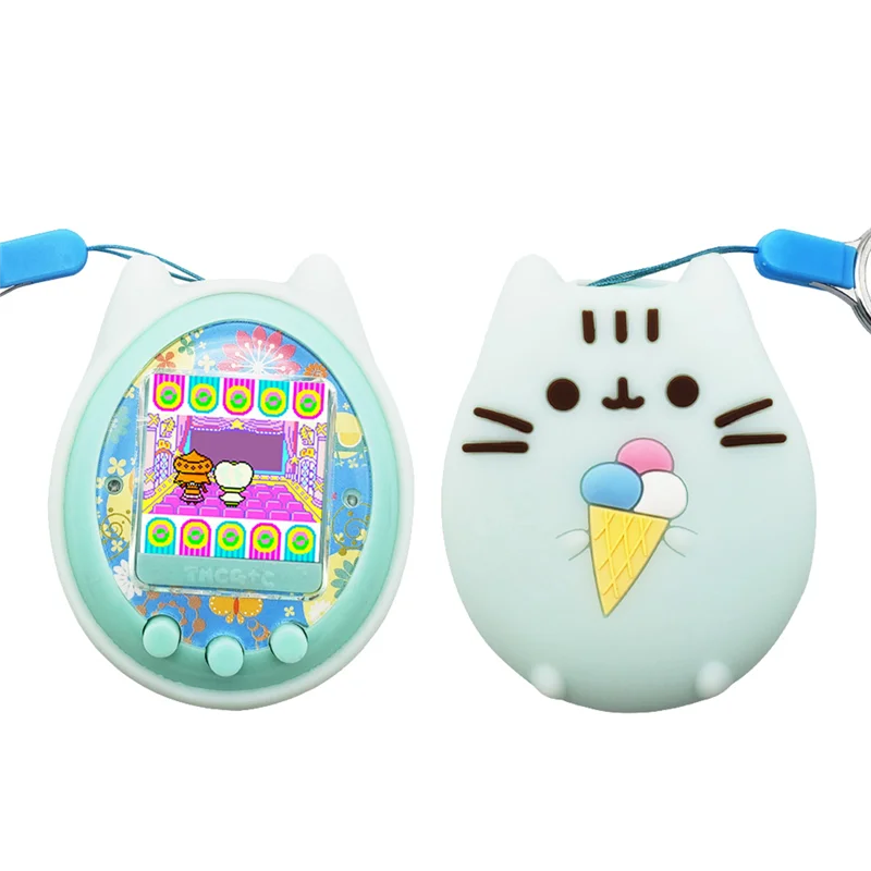 Силиконовый чехол + ремешок для Tamagotchi 4U микс виртуального интерактивного