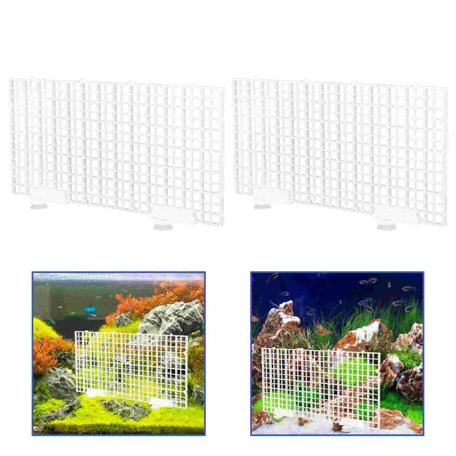 

Tank Divider Suckers Set Grid Divider Aquarium Bottom Isolate Board Filter Tray Egg Crate for Mixed Breeding