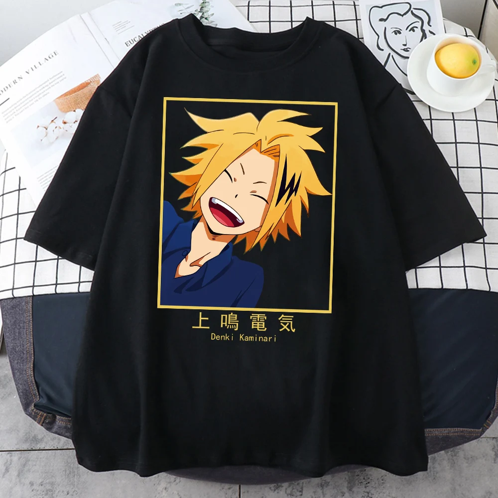 

My Hero Academia Women T Shirt MHA Boku No Hero Academia Kaminari Denki Graphic Short Sleeve T Shirt Harajuku y2k Clothes Tops