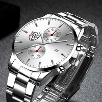 2022 fashion mens watches luxury men stainless steel quartz wristwatch man casual leather watch luminous clock relogio masculino