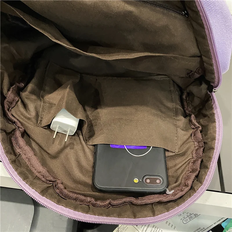 Xiaomi Canvas Women Small Backpack Vintage Feminina School Mini Backpack Women  Bagpack Female Solid Girl Mochilas