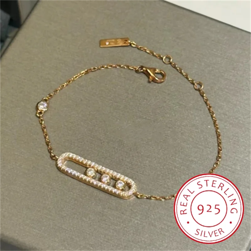 

2023 Fashion New Style, Zircon, Men's, Women's Luxury Bracelet 18K Gold Plated Chain, Jewelry Gift