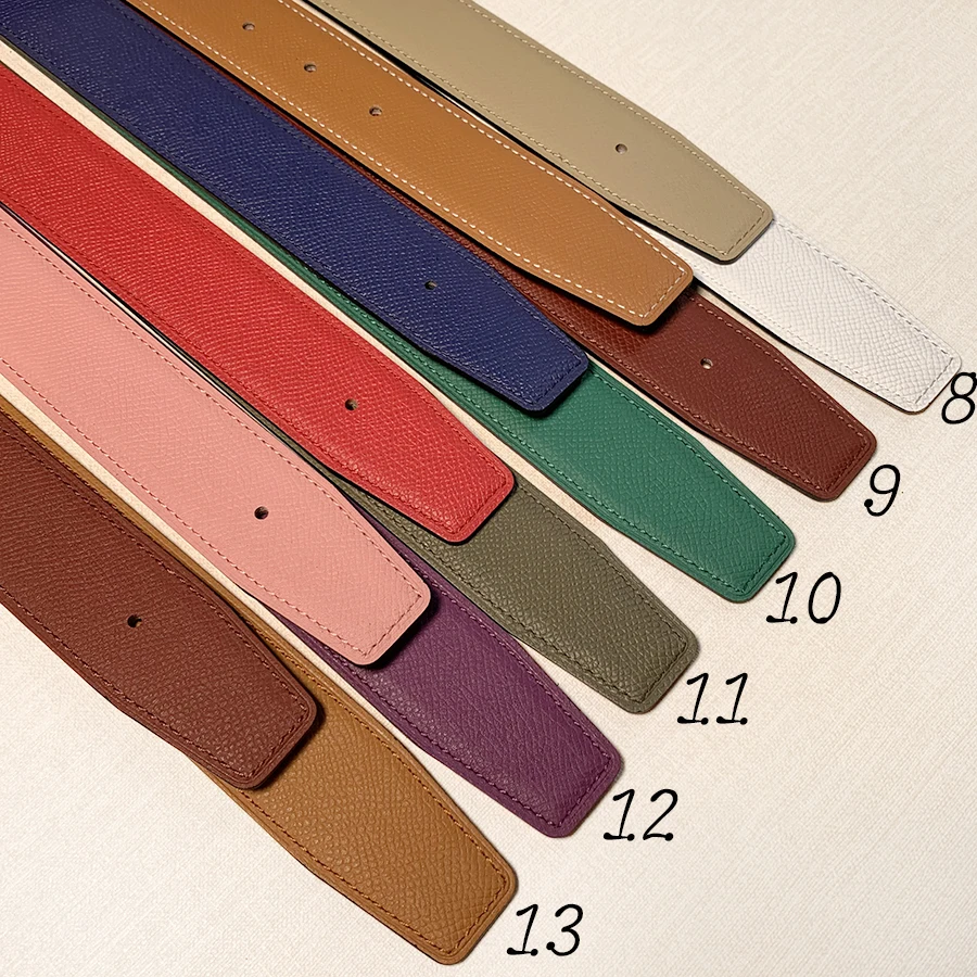 2022 WITHOUT BUCKLE  for Men Women 3.2 Cm 13 Colors Belt High Quality Cowskin Genuine Leather Two Sides Free Shipping