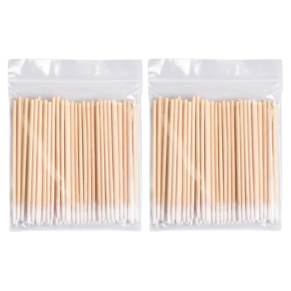 

1000 Pcs Cotton Swab Makeup Supply Disposable Swabs Eyelash Applicator Wooden Glue Cleaning Sticks Rods Birch