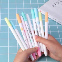5pcs eyecare double head highlighters art marker highlighter pens pastel markers watercolor fluorescent pen drawing