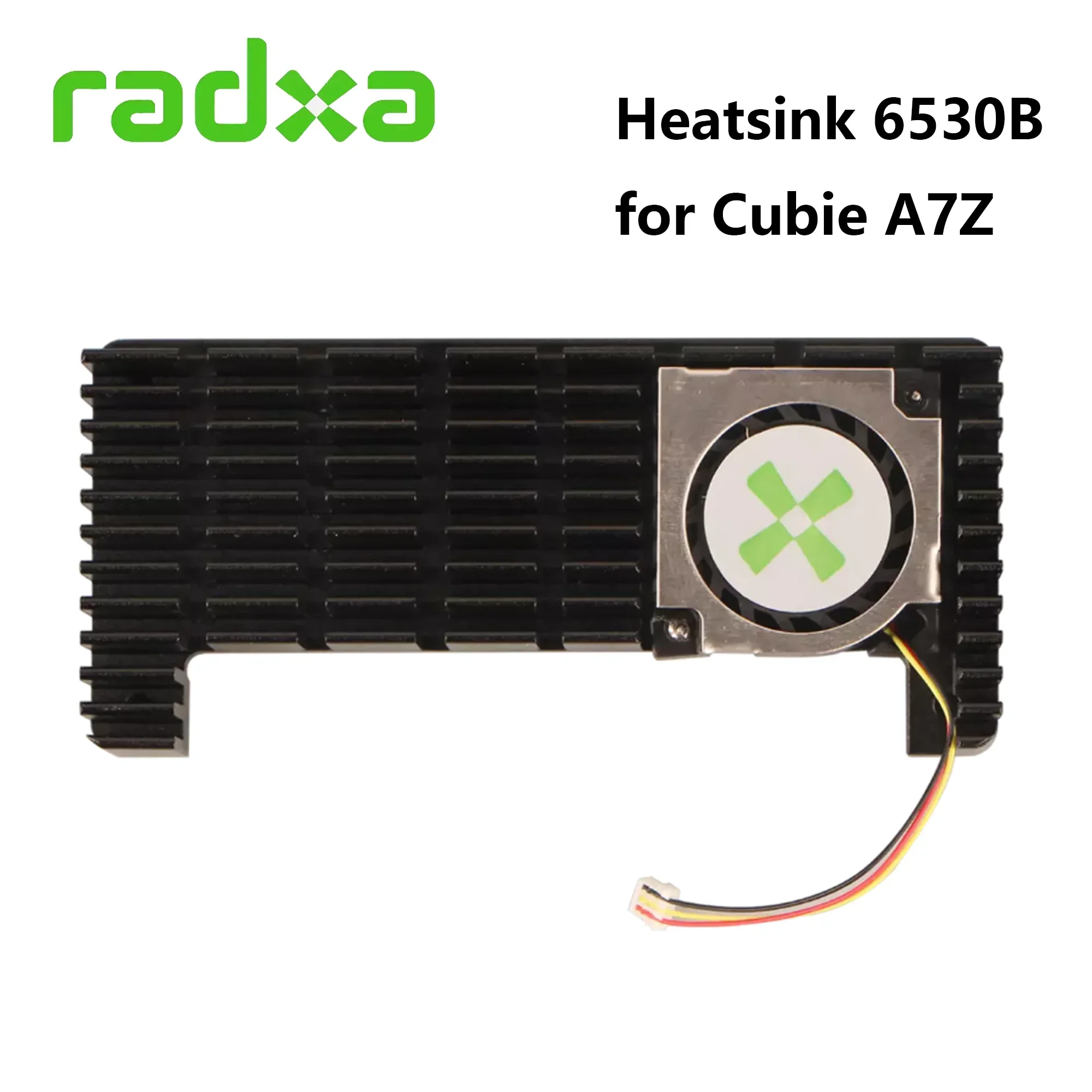 Фото Радиатор Radxa A7Z 6530B для Radxa Cubie A7Z, алюминиевый радиатор с вентилятором, управление скоростью ШИМ, эффективное рассеивание тепла №2