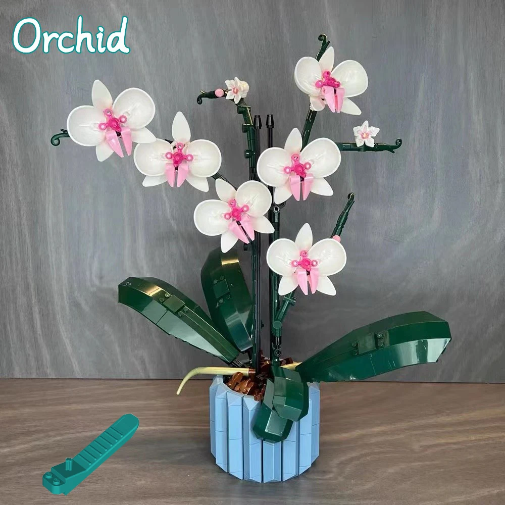 

Orchid Flowers Bouquet Building Blocks MOC 10311 Butterfly Plant Bonsai Bricks Adult Assembled Toy Girls Valentine's Day Gift