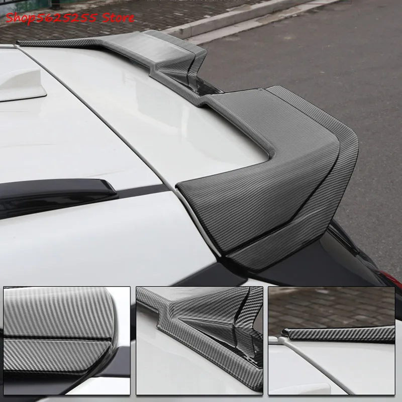 

Rear Trunk Spoiler For Toyota RAV4 RAV-4 2020 2021 Accessories Wing Cover Carbon Fiber ABS Back Trunk Lip 2019 Car Styling