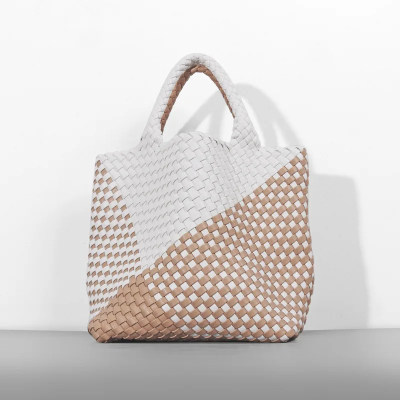 Двухсторонняя женская сумка ручной работы плетеная пляжная дорожная большого