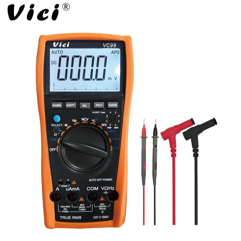 

VICI VC99 3 6/7 Auto-range Digital Tools Multimeter DC AC Voltage Current Resistance Capacitance Meter Tester Ammeter Voltmeter