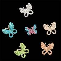 fashion1pc lady rhinestone butterfly jibz croc charms accessories diy metal crown love style garden shoe decoration girls gift