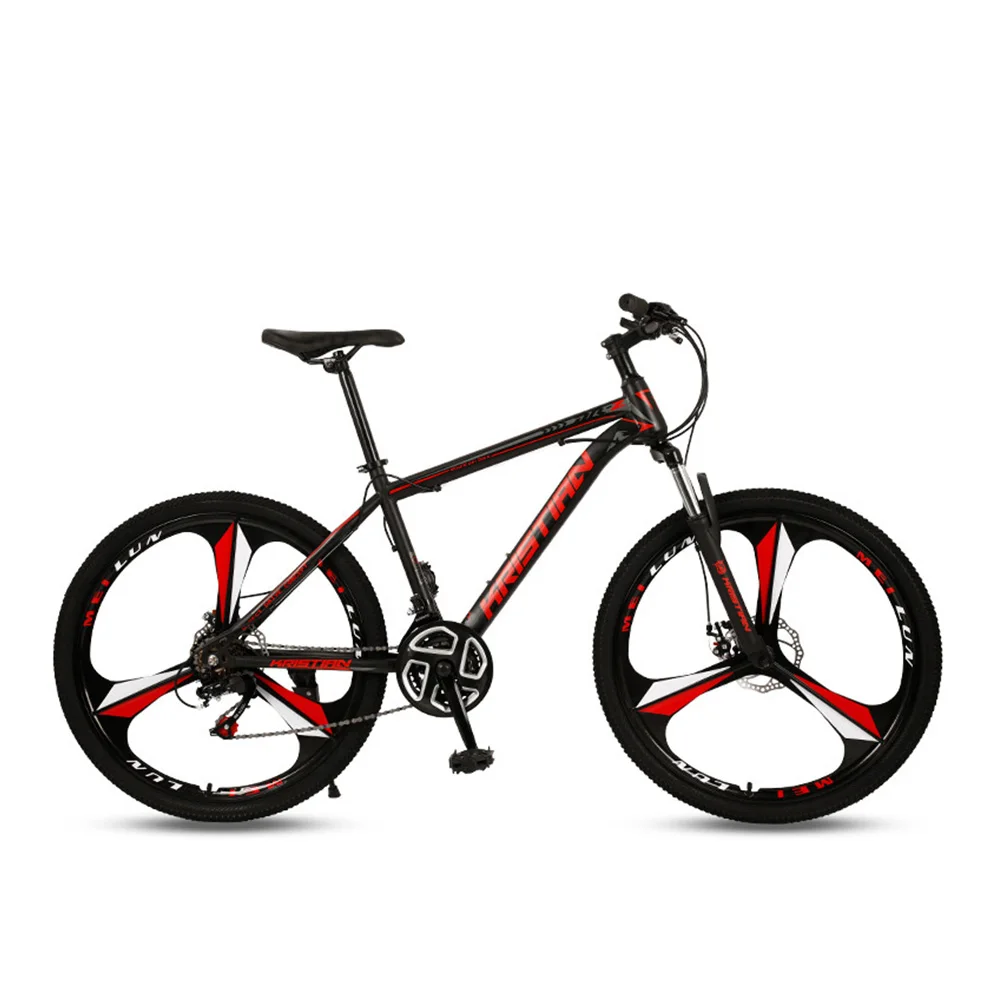 26 Inches Mountain Bike 21/24/27 Speed Adult Bicycles With Shock Absorption Dual Disc Brake High Carbon Steel For Student