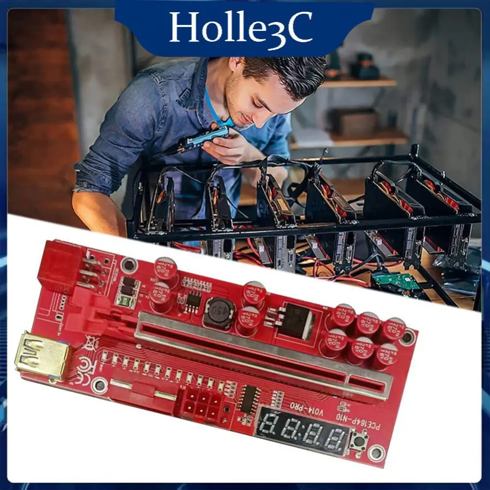 

Для майнера BTC 15/6/4pin Pci-e Райзер-карта Pci Express X1 X16 Sata к 6-контактному кабелю питания Pci Express множитель
