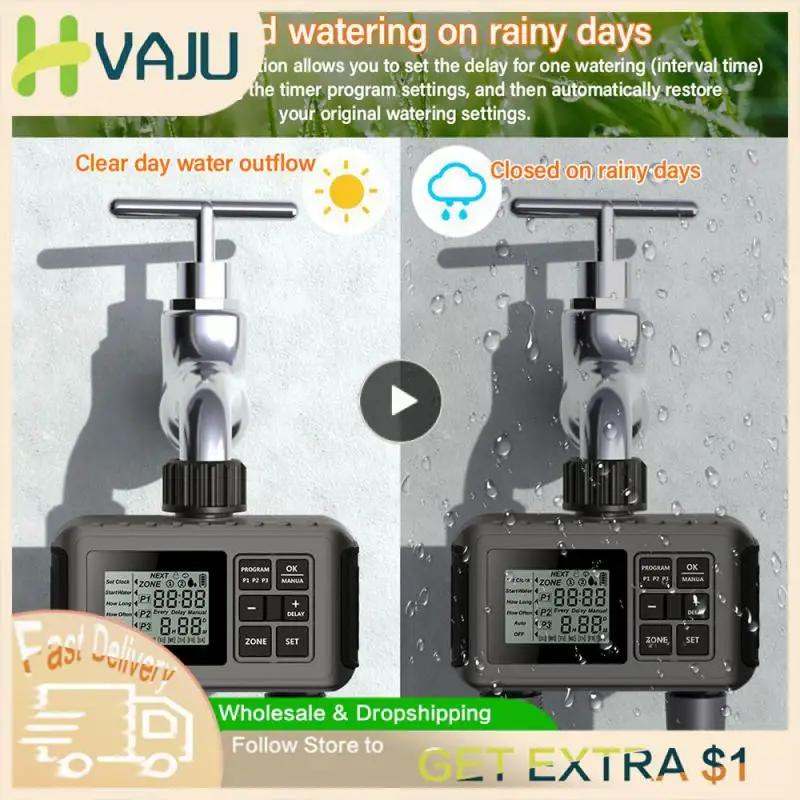 

Automatic Irrigation Fully Adjustable Program Irrigator Timer Water Timer Large Screen Display Irrigation Controller Watering Up