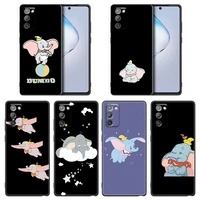 cute cartoon dumbo phone case for samsung a7 a52 a53 a71 a72 a73 a91 m22 m30s m31s m33 m62 m52 f23 f41 f42 5g 4g tpu case