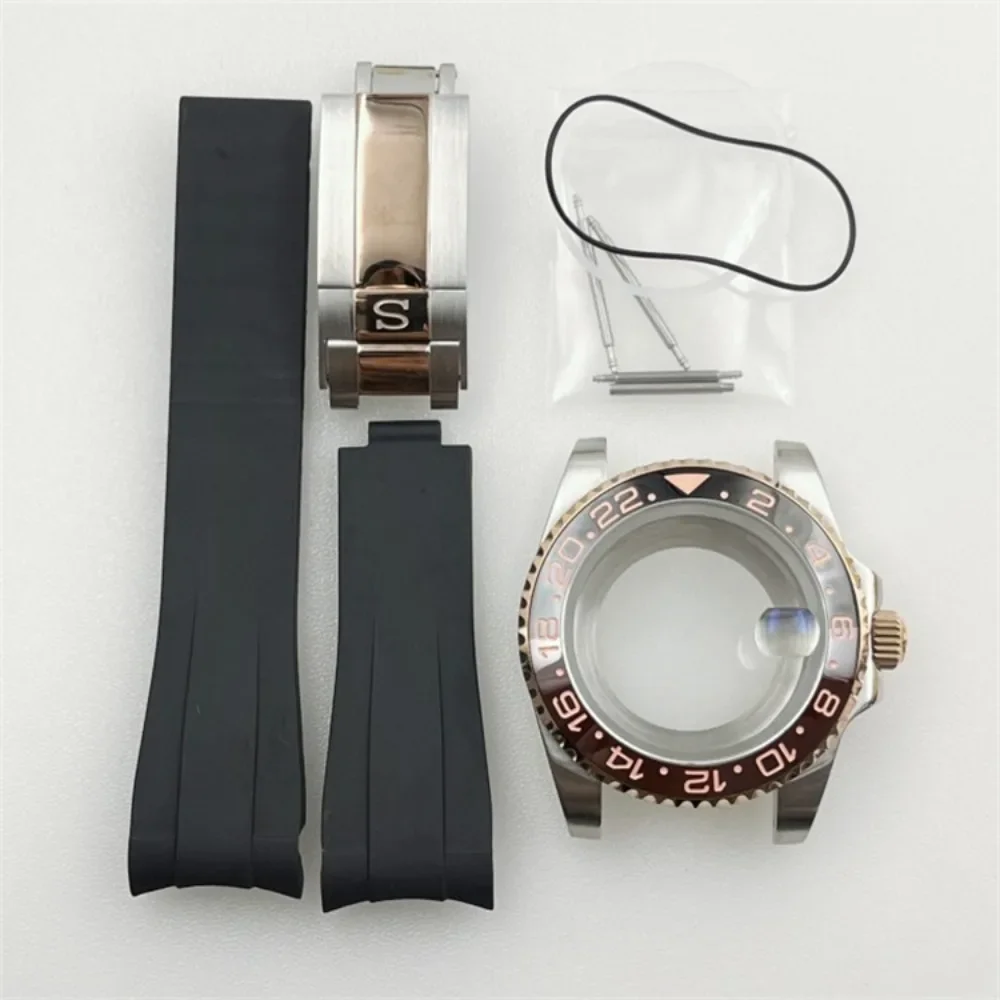 

41mm Watch Case Watch Accessories Set SUB Yacht Stainless Steel Case with Watch Bezel Suitable for Seioko NH35A NH36A Movement