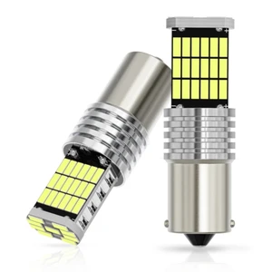 2pcs White 1156 1157 4014 45SMD LED Bulb 1080LM Reverse Turn Signal Brake Light