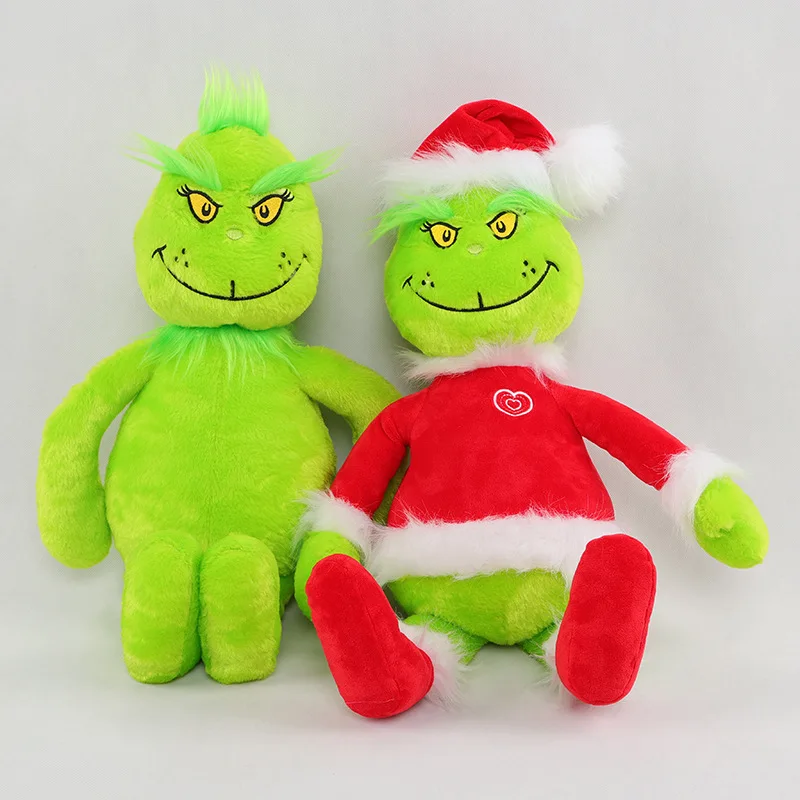 New 2022 The Grinchs Plush Toy Christmas Party Ornaments Max Dog Santa Doll Stuffed Cartoon Animal Home Decor Xmas Gift for Kids