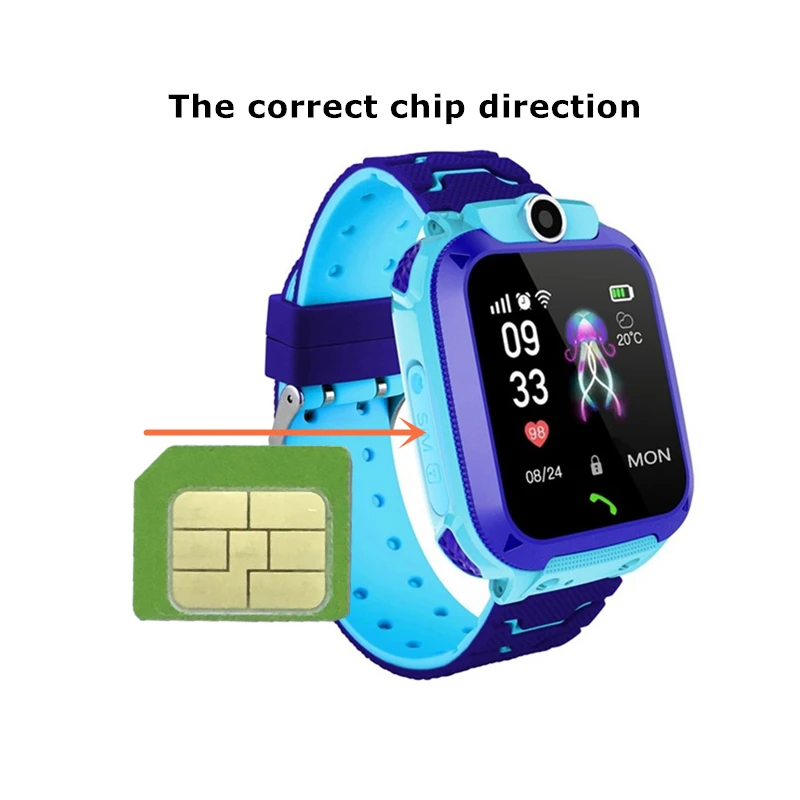 2022 childrens smart watch girls boys q12 sos sim card call phone watches with camera waterproof kids smartwatch fine gift free global shipping