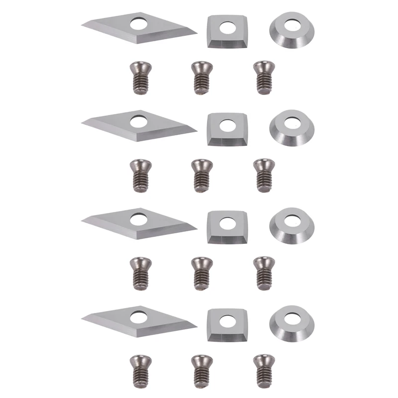 

12Pcs Tungsten Carbide Cutters Inserts Set (Include 11Mm Square With Radius,12Mm Round,28X10mm Diamond With Sharp Point)