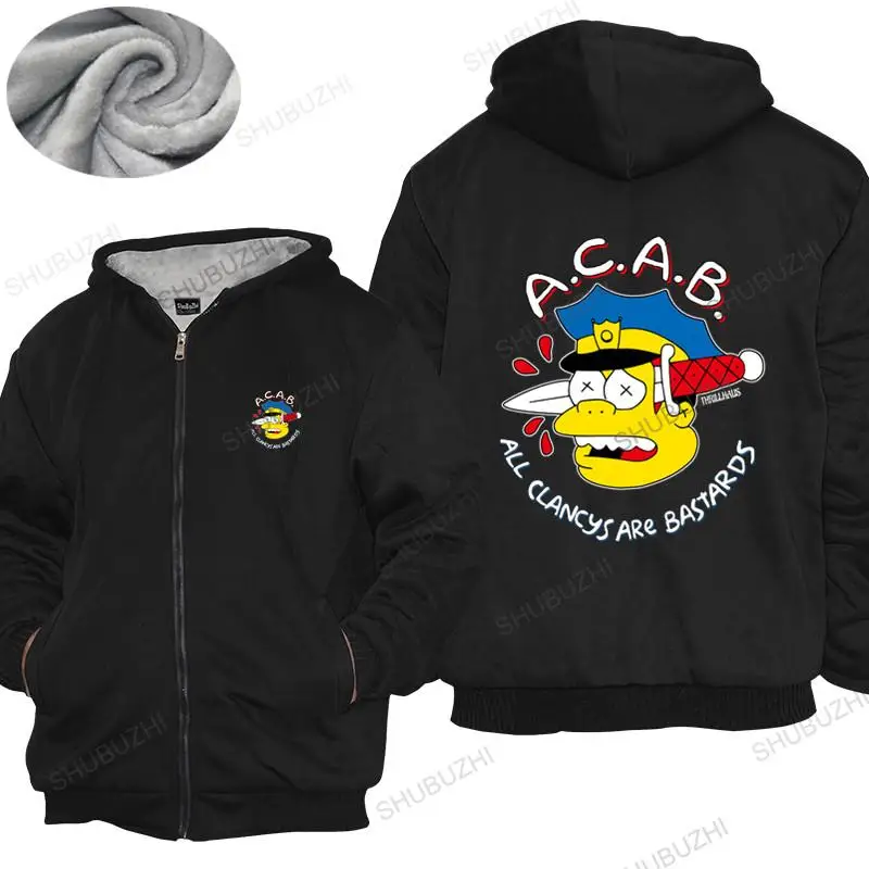 

Mens winter cotton warm coat loose tops Men Casual warm coat Thrillhaus Acab Man Fashion male cotton hoodie bigger size