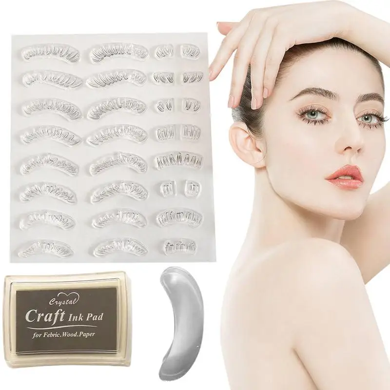

Eyelash Stamps Easy To Put On Reusable Silicone Eyelash Stamps Everyday Making Up Accessories For Dating Home Working Gathering
