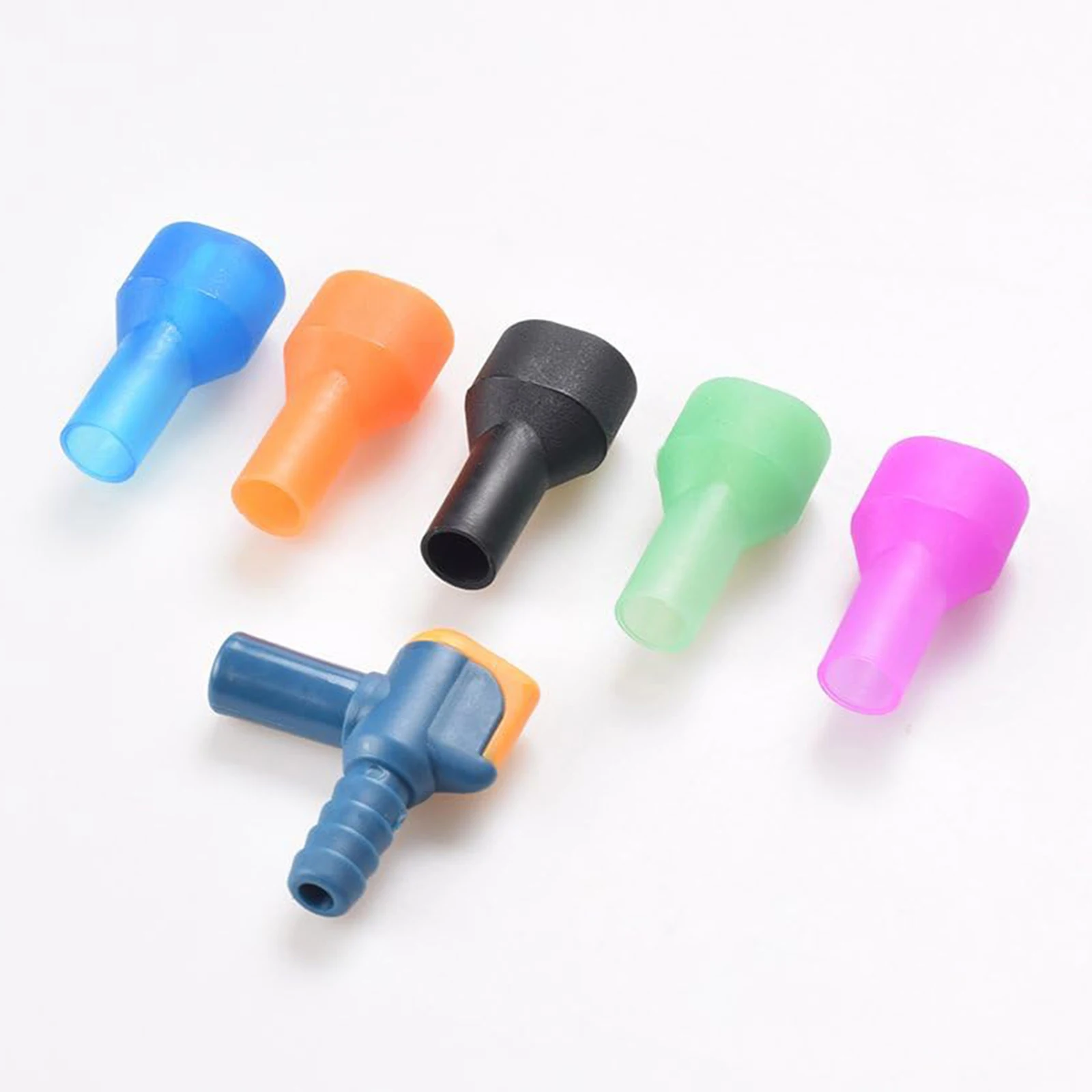 

7pcs ON-Off Switch Bite Valve Tube Nozzle Mouthpieces Replacement For Hydration Bladder Silicone Nozzle Kit Camping Equipment