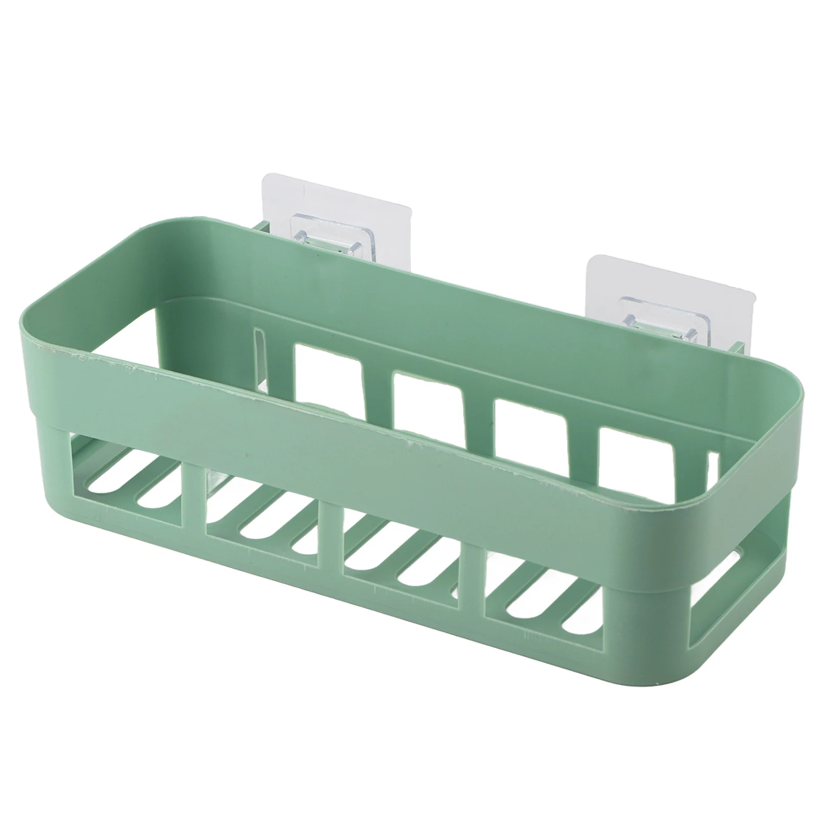 

1Pc New Stick Type Bathroom Kitchen Corner Wall Storage Rack Organizer Shower Shelf (Green)