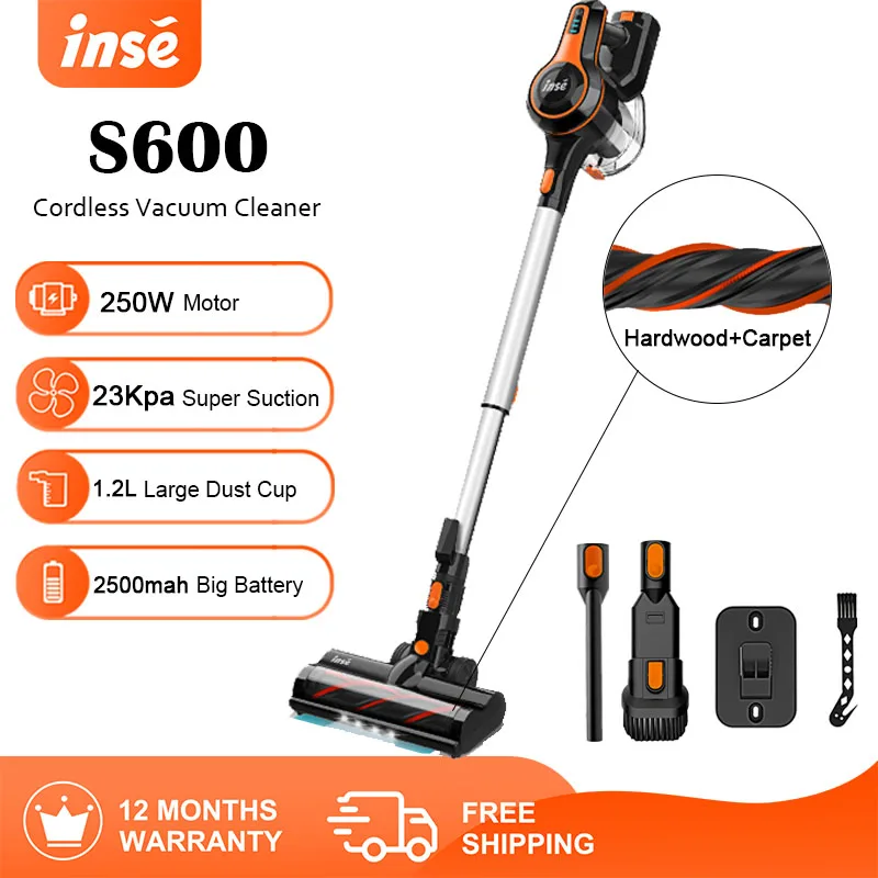 

Беспроводной пылесос INSE S600, 250 Вт, до 45 минут работы