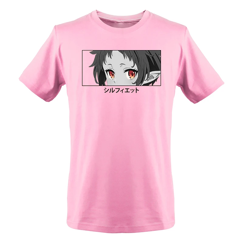 

Kawaii Anime Girl Summer Pink Tshirts Jobless Japan Cartoon Short Sleeve Tees High Quality Round Neck T Shirts High Quality Tops